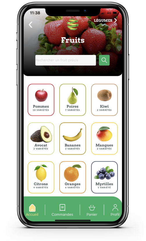 application mobile Saveurs Primeur